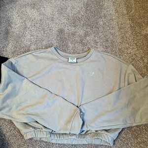 Gymshark Gray Cropped Sweatshirt